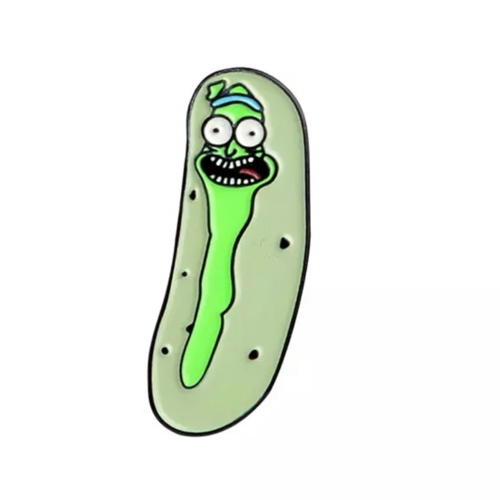 Pickle Rick Enamel Pin Rick and Morty Cartoon TV Fans Gift Lapel Pins